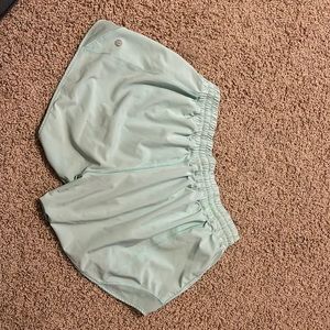 Mint color lululemon hotty hot shorts